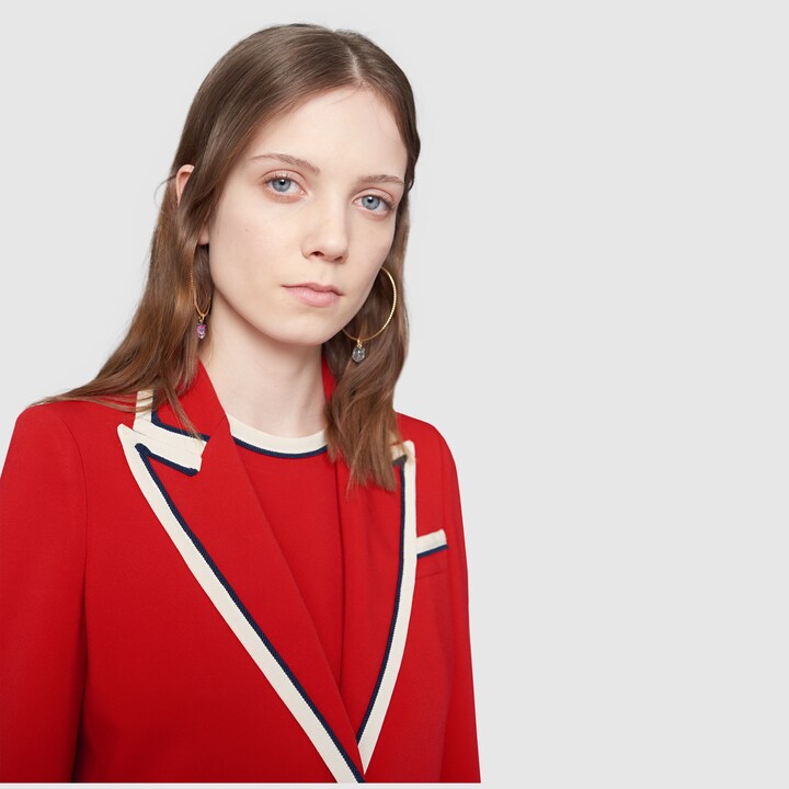 Red Technical Viscose Jacket