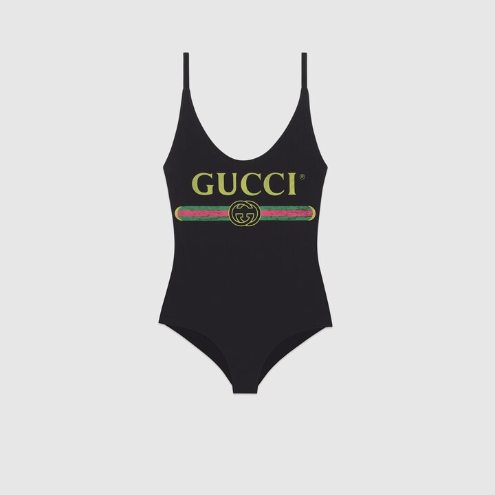GUCCI SPARKLING SWIMSUIT WITH GUCCI LOGO