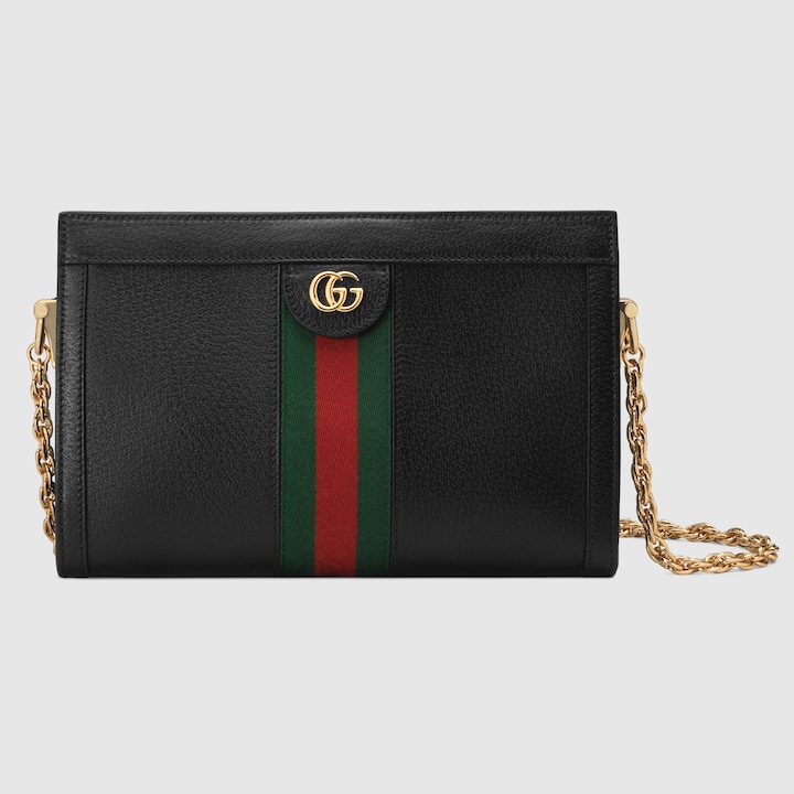 gucci ophidia chain small shoulder bag black