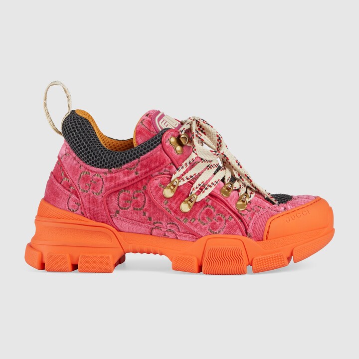 Gucci Women's Flashtrek Sneaker With Crystals In Pink