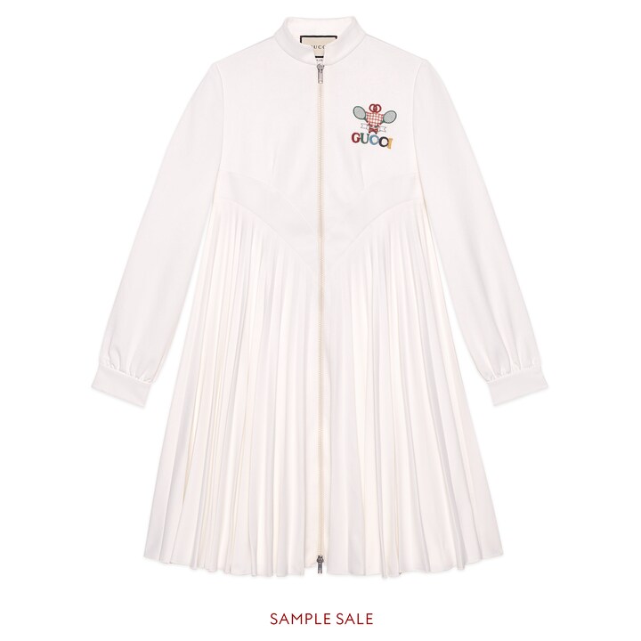 White RTW Technical jersey dress with Gucci Tennis GUCCI® US