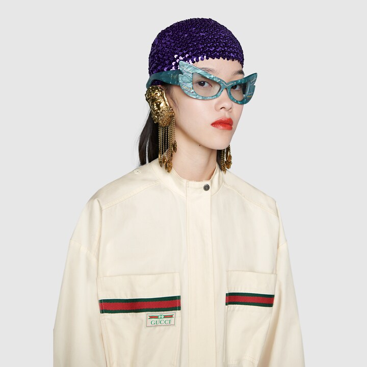GUCCI COTTON JUMPSUIT WITH GUCCI LABEL