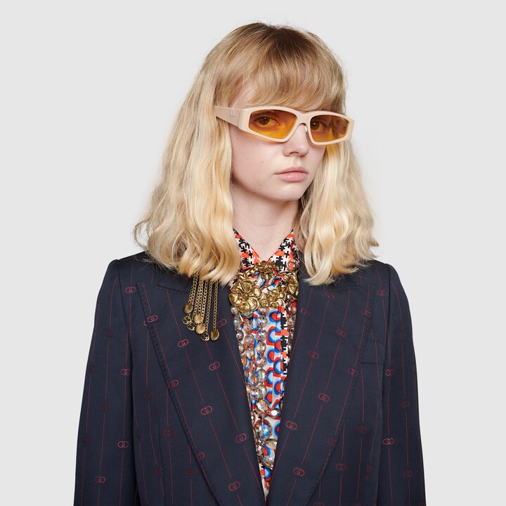 GUCCI RETRO GG THIN STRIPE WOOL JACKET