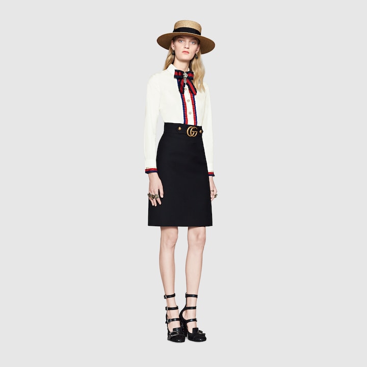 GUCCI KNEE-LENGTH SKIRT,430572ZHM881000