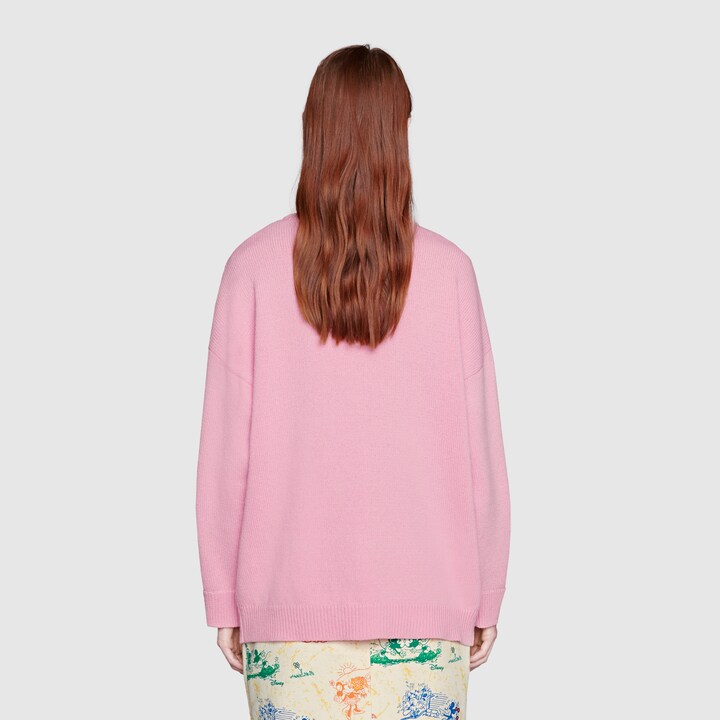 gucci disney pink sweater