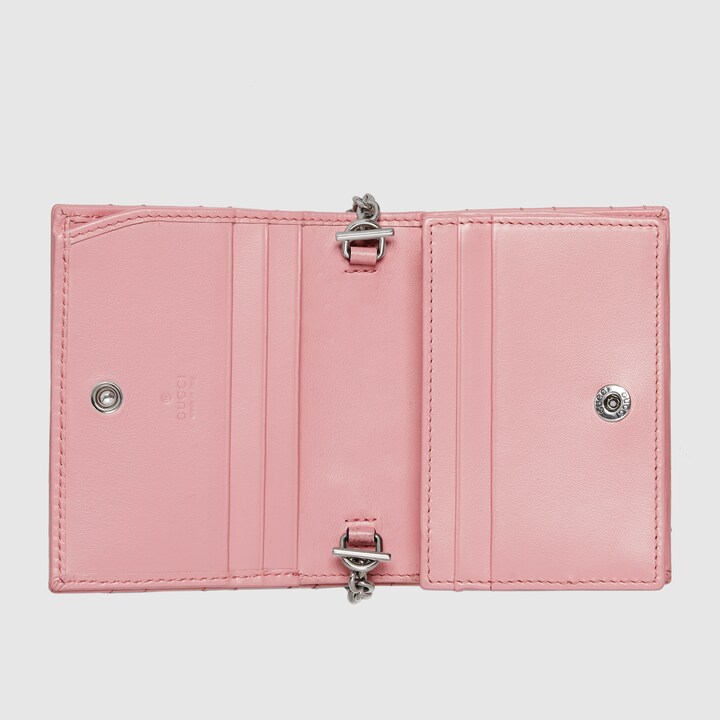 gucci gg marmont wallet pink