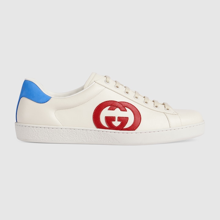 gucci ace interlocking g leather sneaker