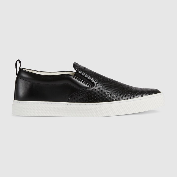 gucci black slip on sneaker