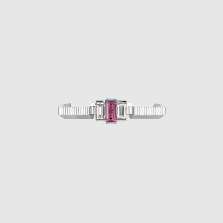 GUCCI GUCCI LINK TO LOVE RUBELLITE AND DIAMOND RING