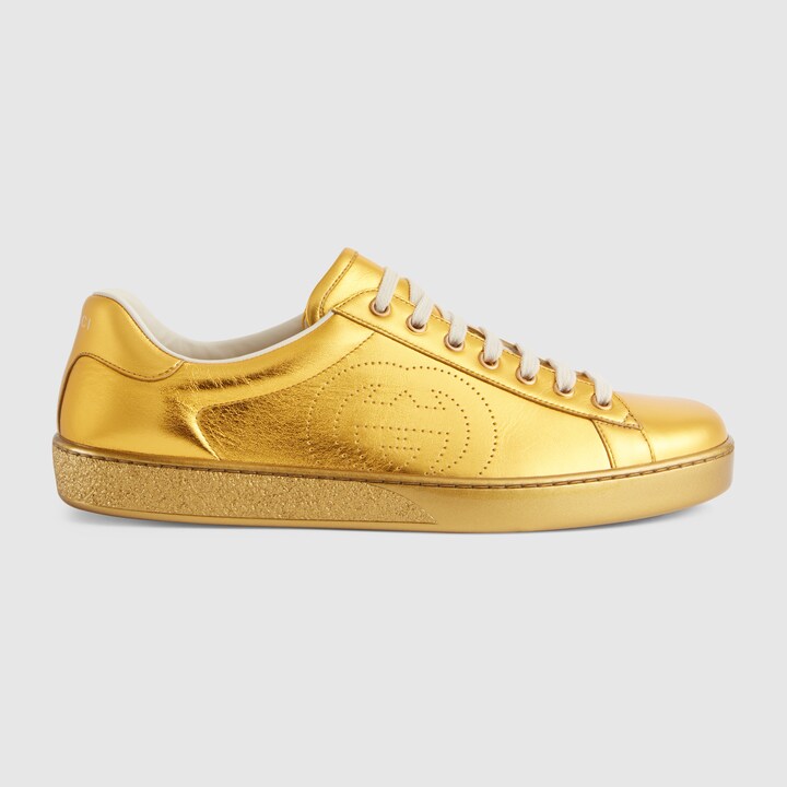 GUCCI Men's metallic Ace sneaker