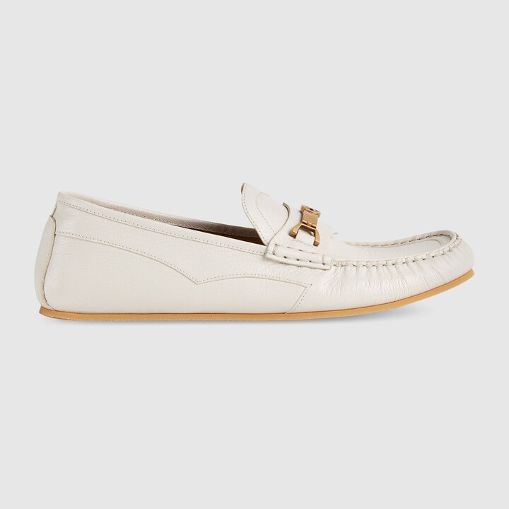 leather loafer with interlocking g horsebit
