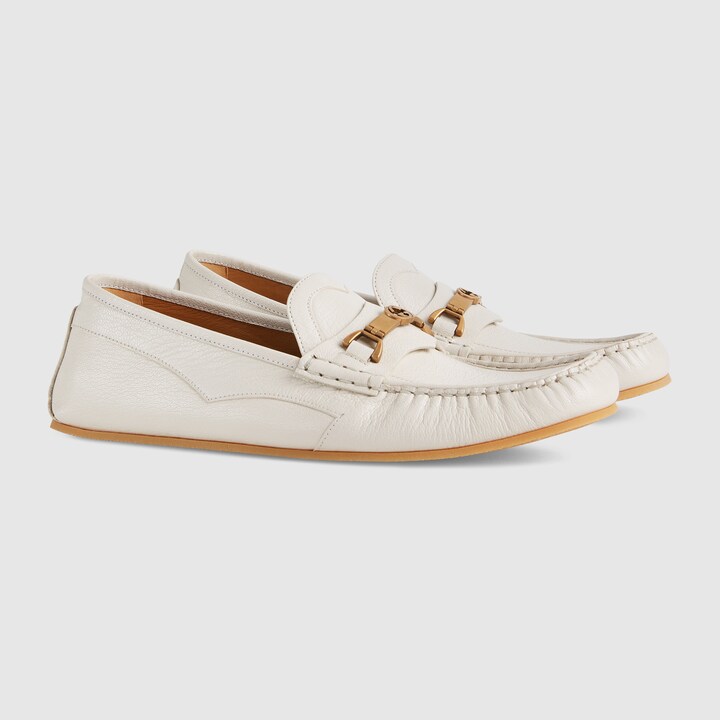 leather loafer with interlocking g horsebit