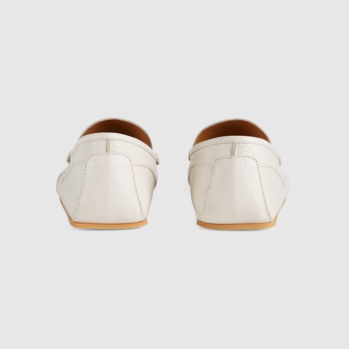 leather loafer with interlocking g horsebit