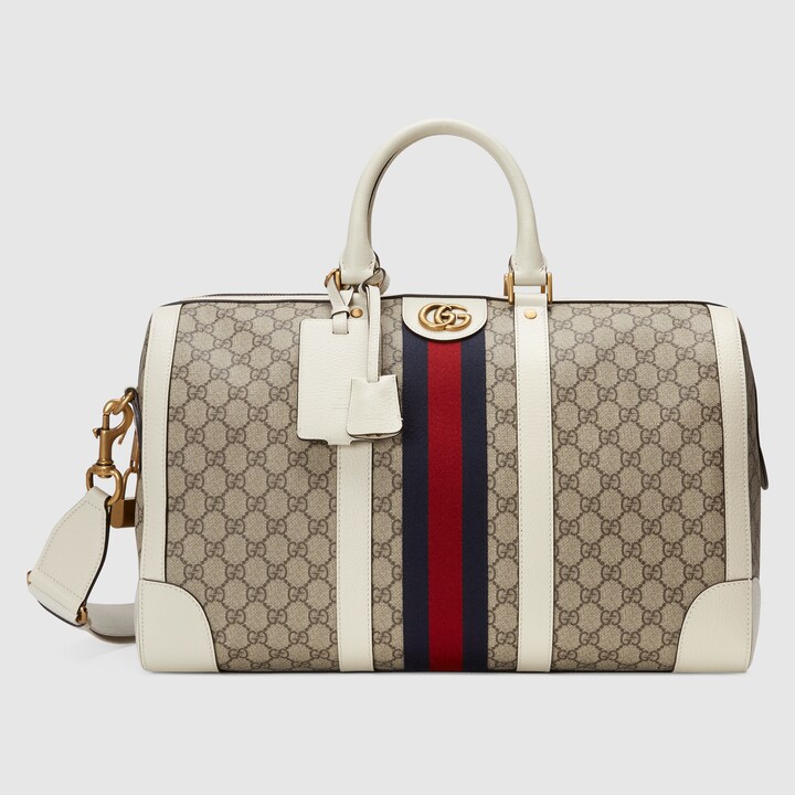 Gucci Ophidia Medium Duffle Bag In Beige ModeSens