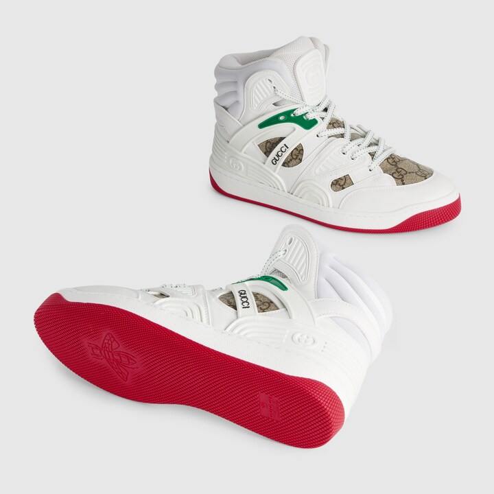 Women's Gucci Basket sneaker in white Demetra GUCCI® US