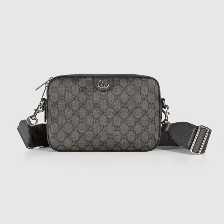 Ophidia GG crossbody bag in grey and black Supreme GUCCI