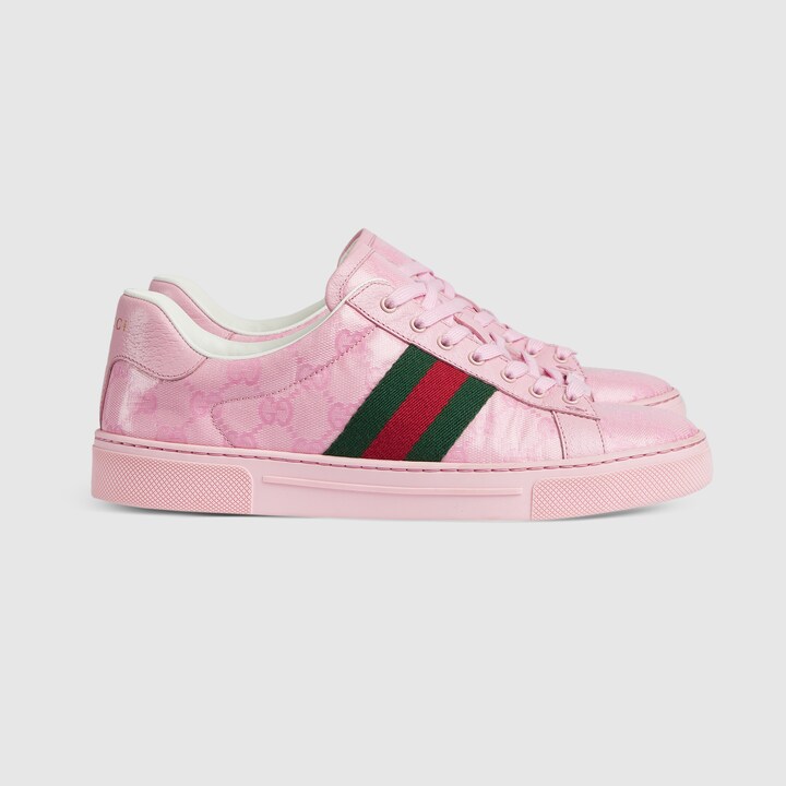 Pink gucci slip ons sales