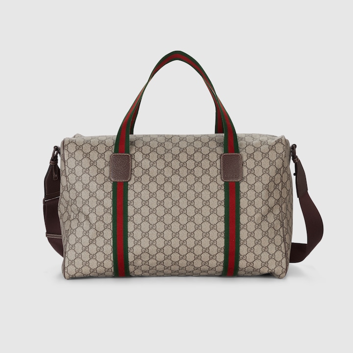 Gucci floral outlet duffle bag