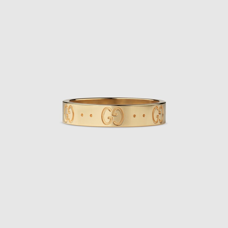 Bague Icon D Epaisseur En Or Jaune Gucci Fr