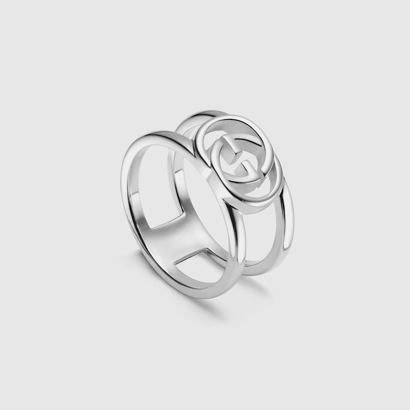 silver interlocking rings