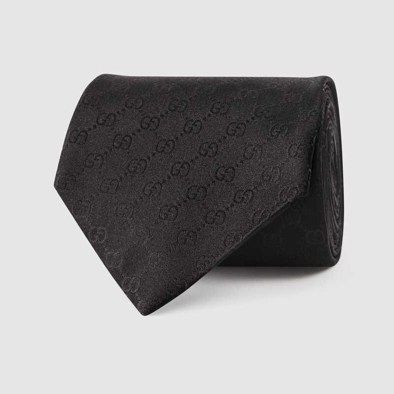 gg pattern silk tie