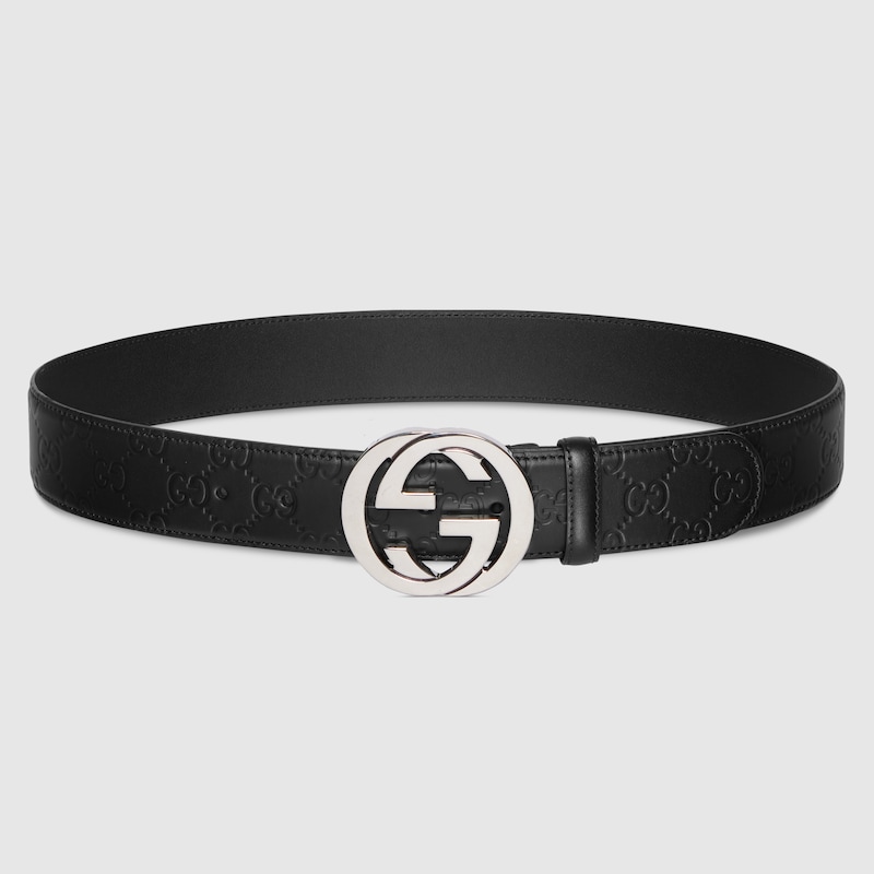 Belt with Interlocking G buckle