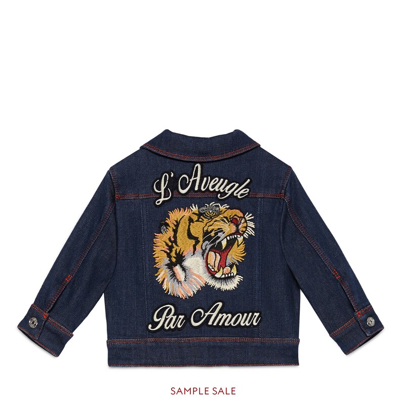 gucci jeans jacket tiger
