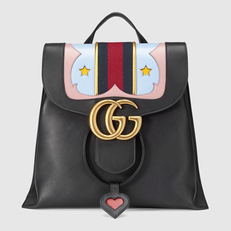 gucci leather backpack purse