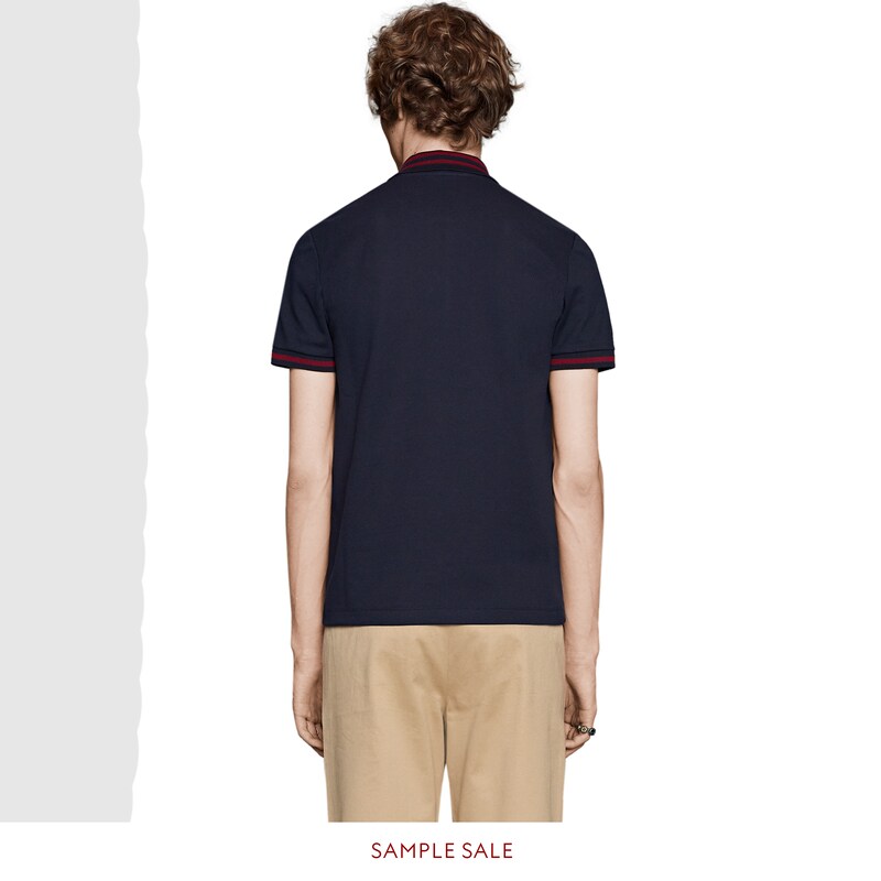 cotton polo with bees and stars