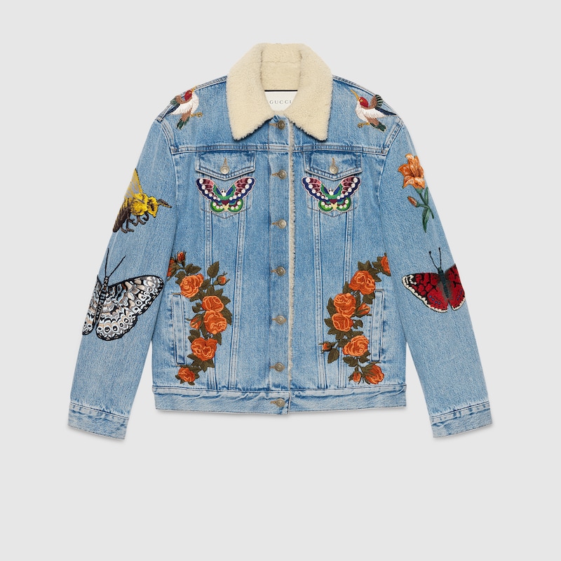 Embroidered denim jacket