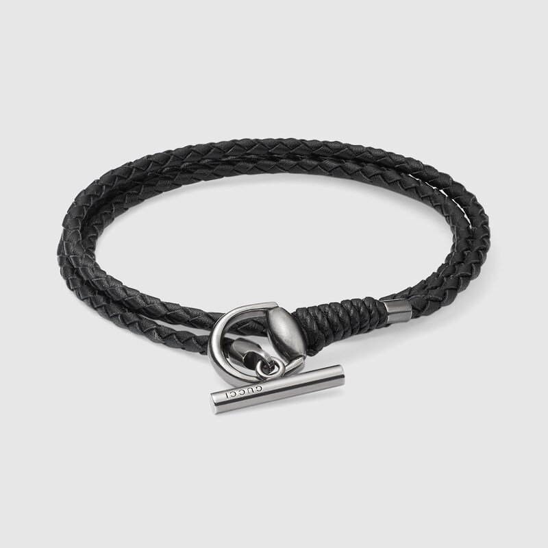 Leather Wrap Bracelet With Horsebit Gucci Silver Bracelets Leather Wrap Bracelet With Horsebit Gucci Silver Bracelets 338798j89808131