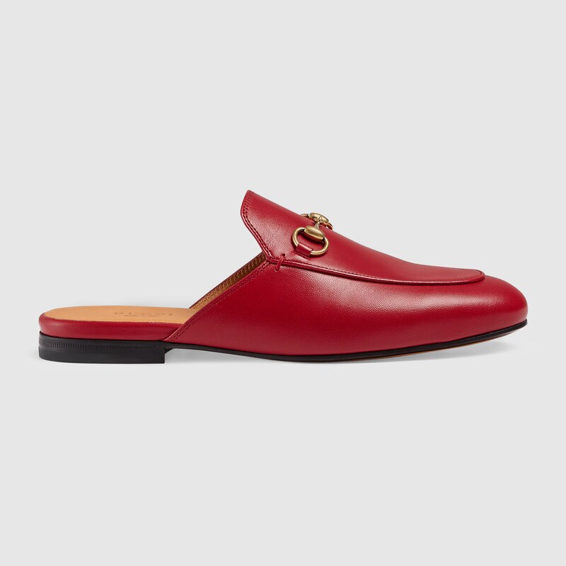 red gucci princetown mules