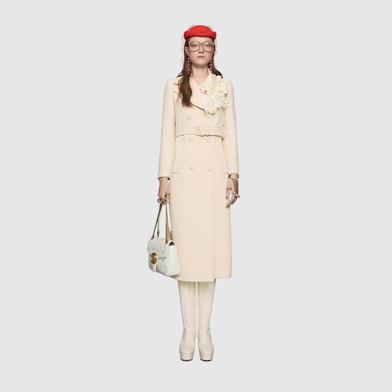 gucci belted wool coat