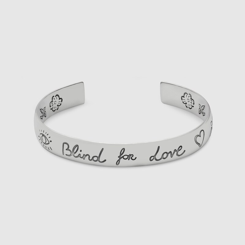 Blind For Love Bracelet In Silver Sterling Gucci Blind For Love Bracelet In Silver
