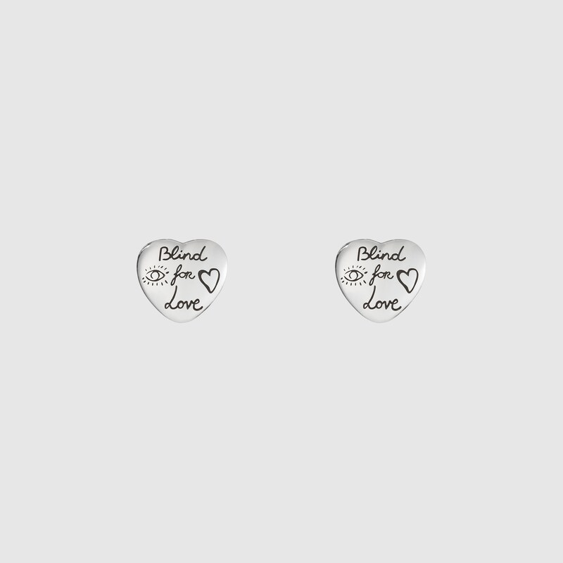 Blind For Love Earrings In Silver Sterling Gucci View 1 N