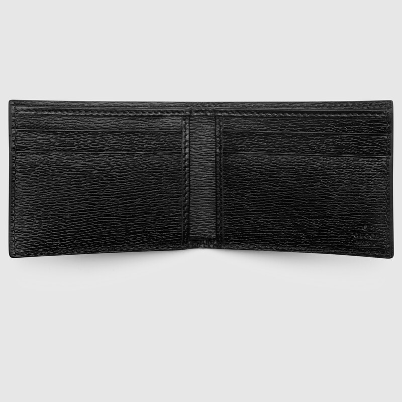 Snake Print Leather Wallet In Black With Gucci View 1 N
