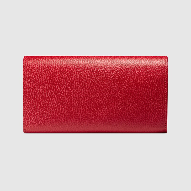 Portafoglio continental in pelle rosso scuro | GUCCI® Italia