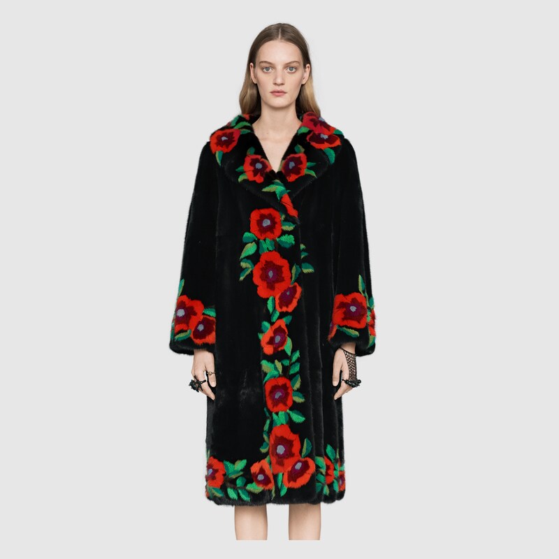 Gucci Men New Jackets Coats Animal Print Dress Fur Coat