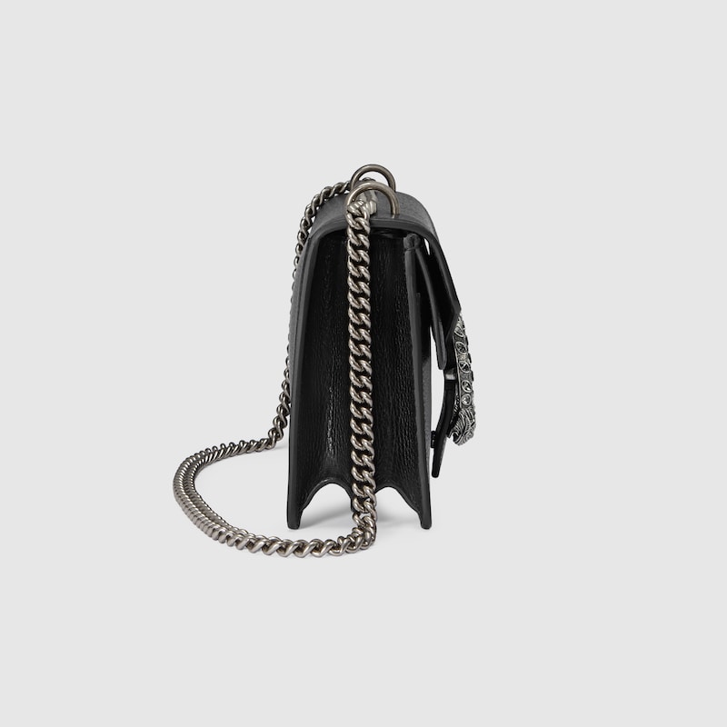 small black bag with chain