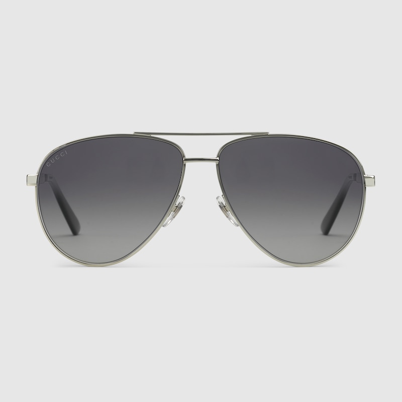 gucci aviator metal sunglasses