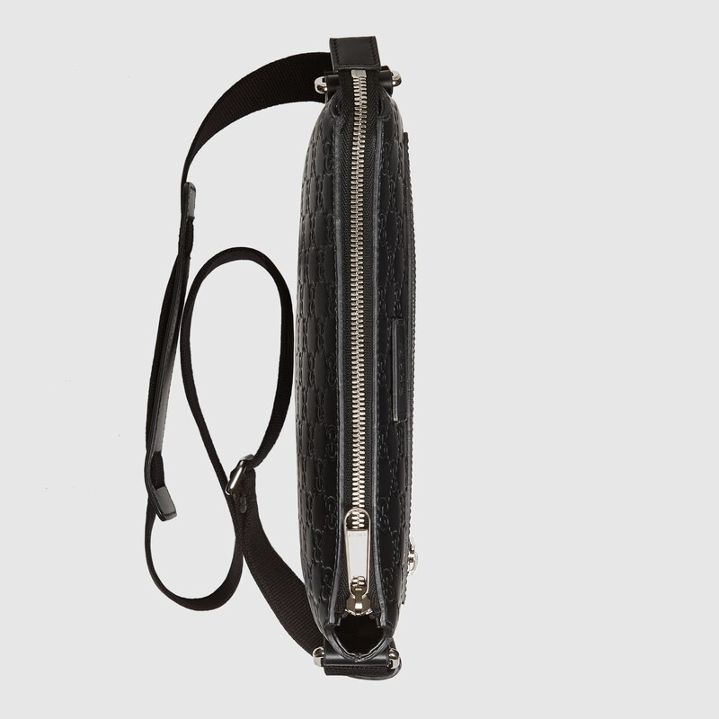 Bolso cruzado de piel Gucci Signature en Gucci Signature negra | GUCCI® ES