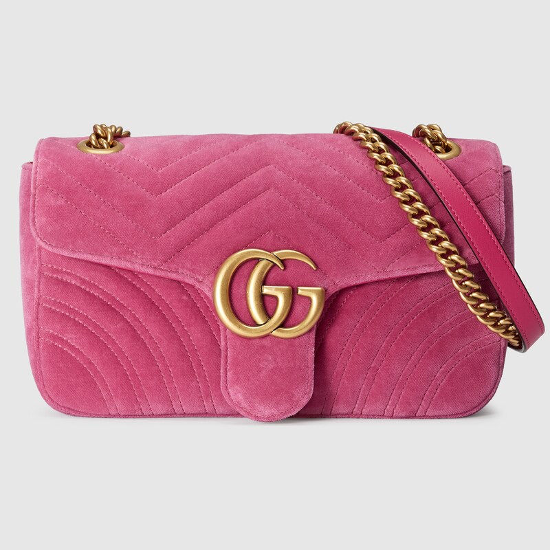 gg velvet round shoulder bag