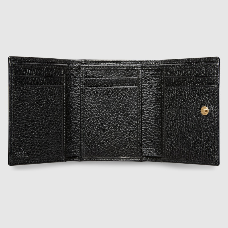 gucci black small gg marmont wallet