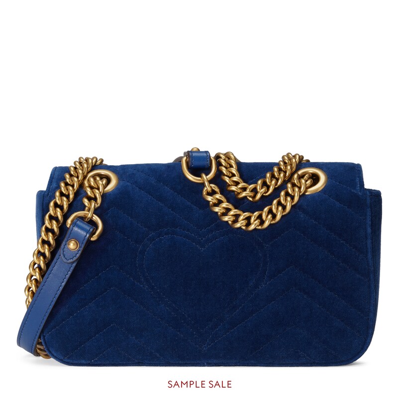 gg marmont embroidered velvet mini bag