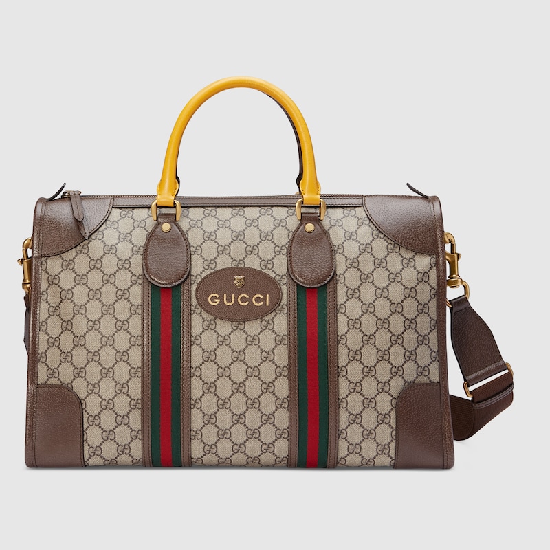Soft Gg Supreme Duffle Bag With Web Gucci Men S Suitcases View 1 N