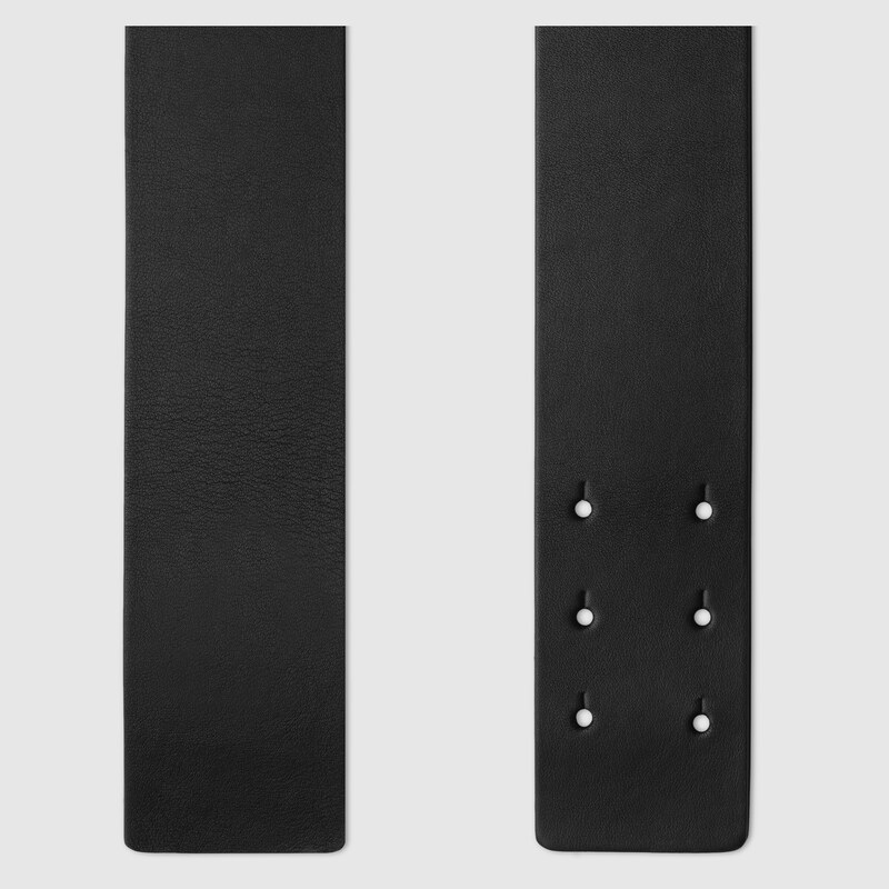 black shoelace belt gucci