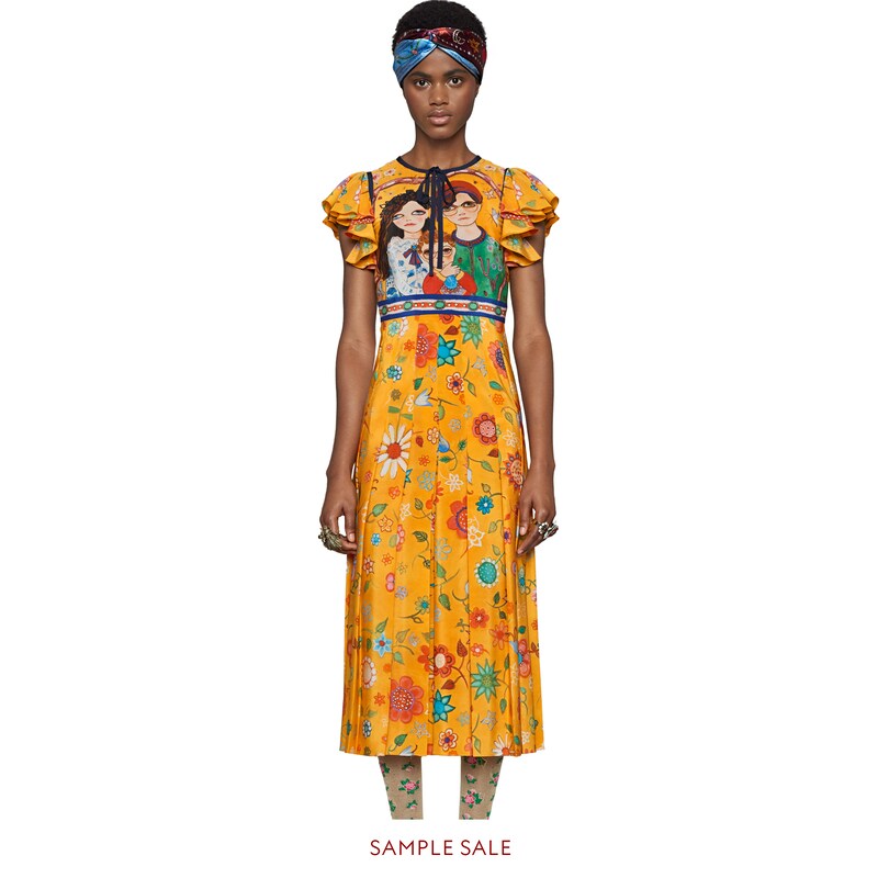 Gucci Unskilled Worker silk dress Detail 3