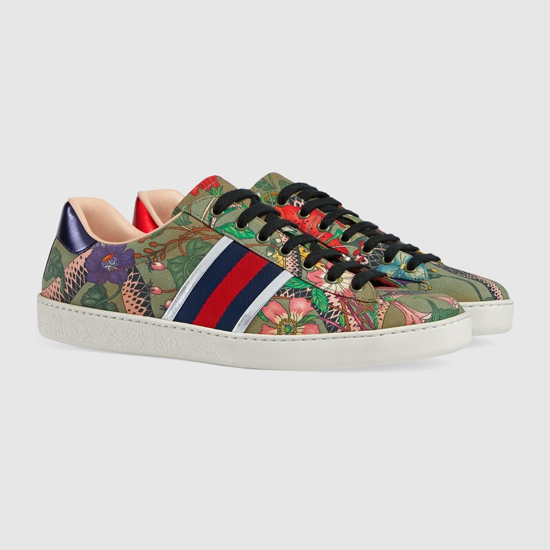 Gucci flora cheap snake sneaker