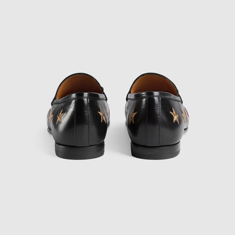 gucci jordaan embroidered loafers