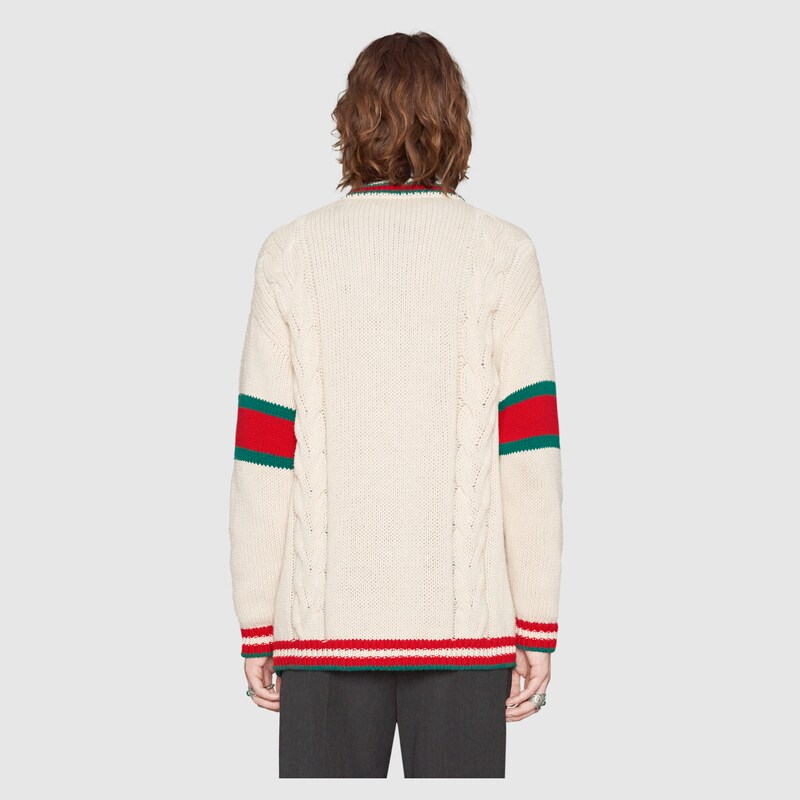 gucci cable knit cardigan